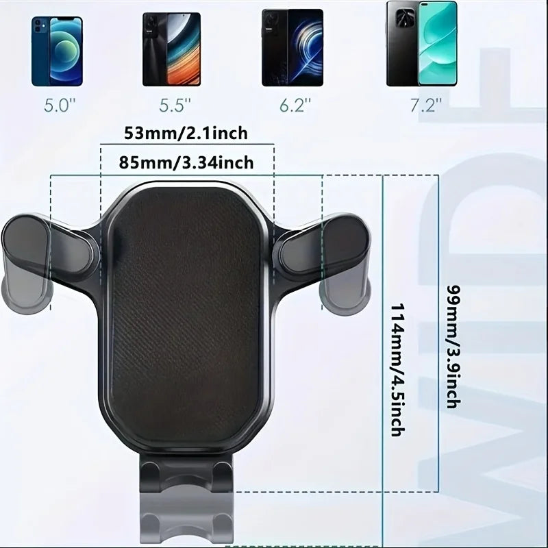 Universal Car Phone Holder – Air Vent Mount for Smartphones 4.7–7.2 Inches