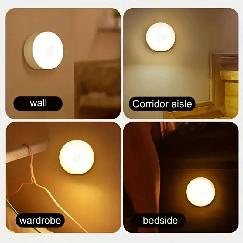Rechargeable Motion Sensor Night Light – Wireless LED Lamp for Bedroom, Hallway, Closet & Staircase