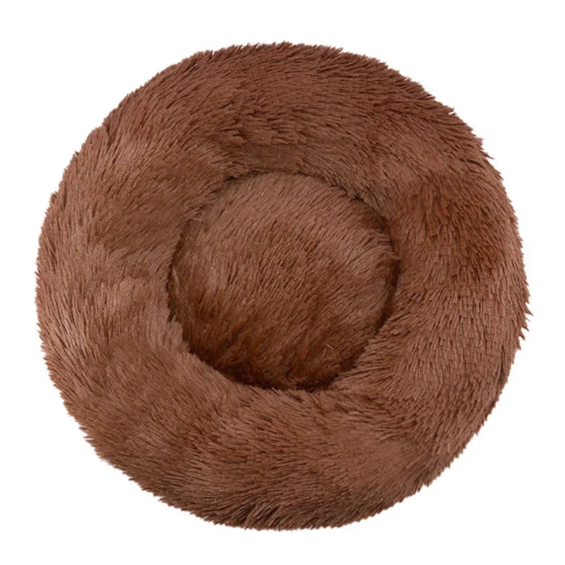 Ultra Soft Plush Round Pet Bed for Dogs & Cats