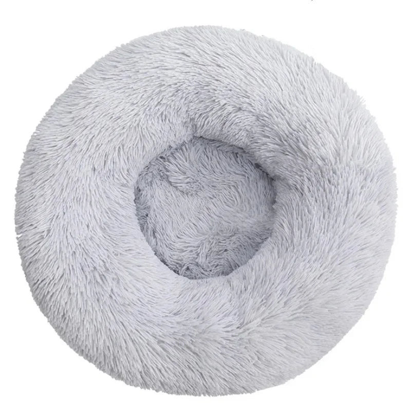 Ultra Soft Plush Round Pet Bed for Dogs & Cats