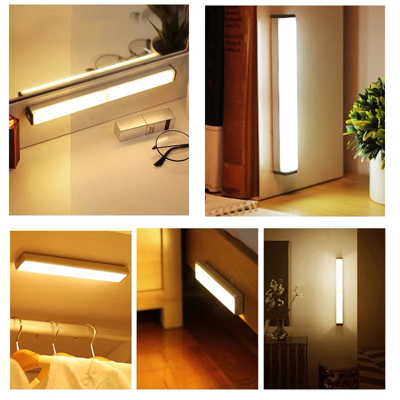 Rechargeable Motion Sensor LED Night Light – USB-C Wireless Closet & Cabinet Light
