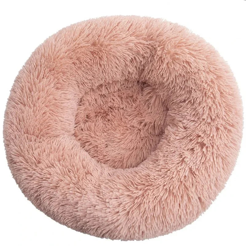 Ultra Soft Plush Round Pet Bed for Dogs & Cats