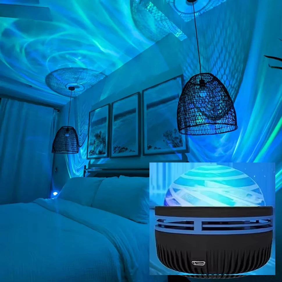 Galaxy Star Projector Night Light – LED Aurora Sky Lamp for Bedroom & Kids Room