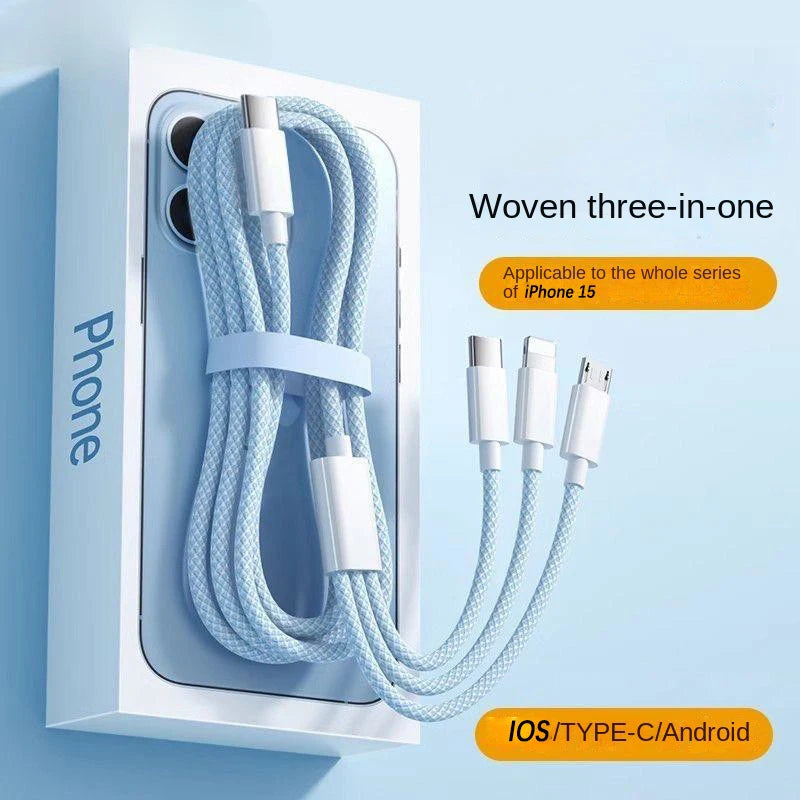 3-in-1 Fast Charging Cable – One Cable for All Your Devices