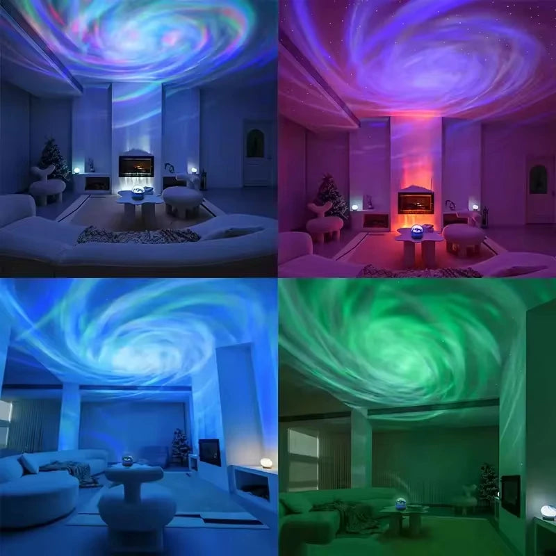 Galaxy Star Projector Night Light – LED Aurora Sky Lamp for Bedroom & Kids Room
