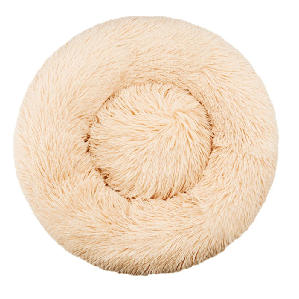 Ultra Soft Plush Round Pet Bed for Dogs & Cats