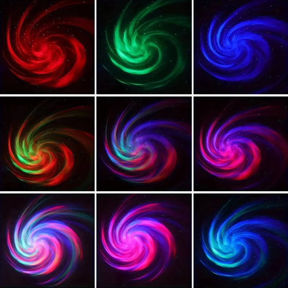 Galaxy Star Projector Night Light – LED Aurora Sky Lamp for Bedroom & Kids Room