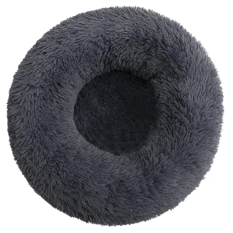 Ultra Soft Plush Round Pet Bed for Dogs & Cats